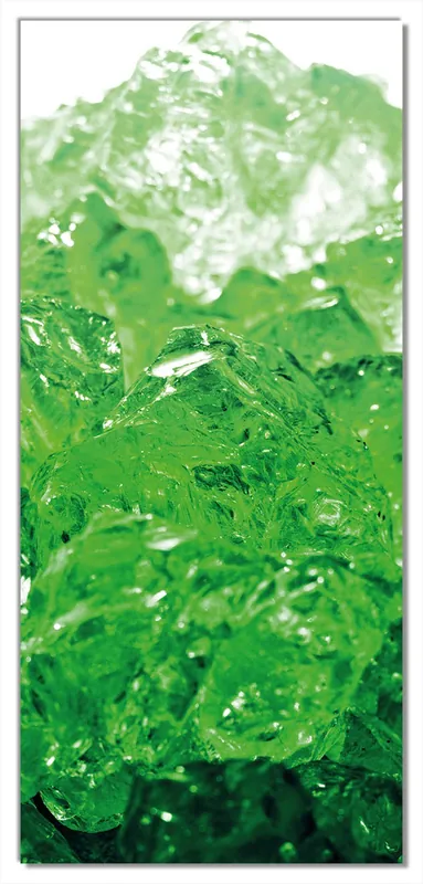 Selbstklebende Türtapete Leuchtendes Eis in grün selbstklebende Folie, 100 x 220 cm Knallerangebot