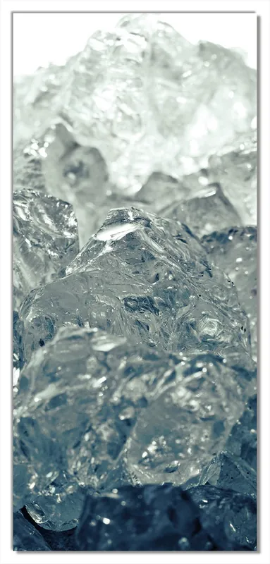 Selbstklebende Türtapete Leuchtendes Eis in blau-grau selbstklebende Folie, 93 x 205 cm Online Kaufen