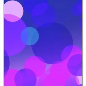 Abverkauf Selbstklebende Türtapete Blaue Kreise mit pink - harmonisches Muster selbstklebende Folie, 93 x 205 cm