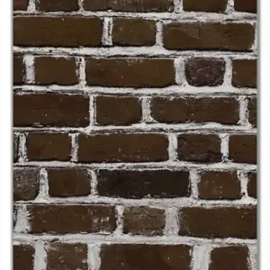 Selbstklebende Türtapete Ziegelsteinwand in braun - Backsteine selbstklebende Folie mit Schutzlaminat, 100 x 220 cm Preisreduziert