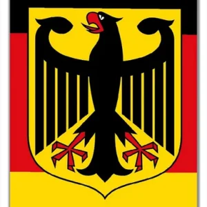 Sofort Bestellen Selbstklebende Türtapete Deutsche Flagge mit Wappen selbstklebende Folie, 93 x 205 cm