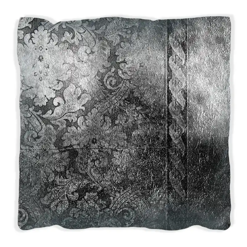 Angebot Kissen Schnörkelmuster in grau 30 x 30 cm, weiß