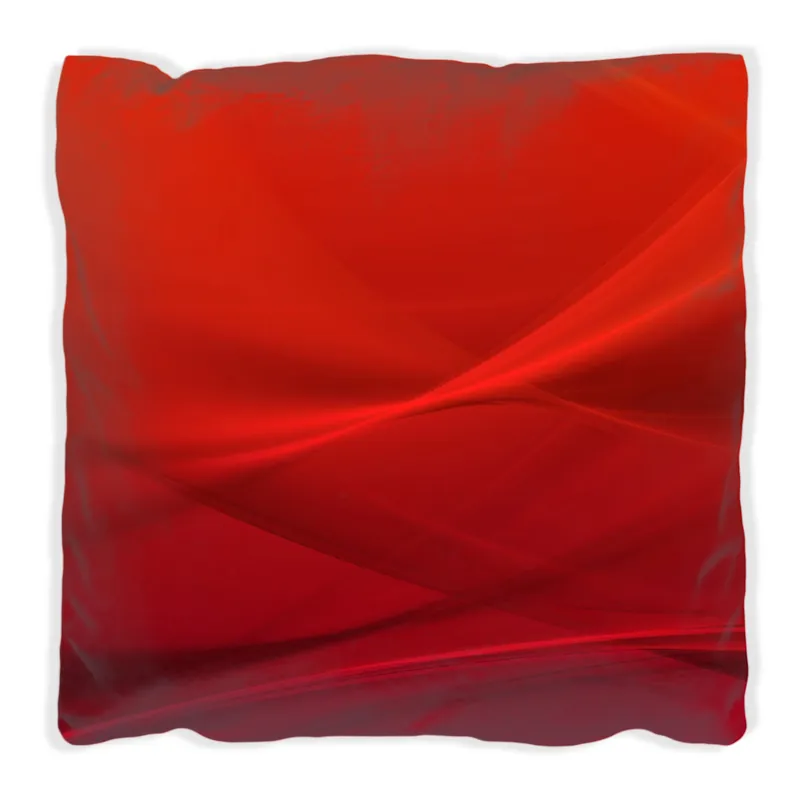 Abverkauf Kissen Abstrakte rotes Muster - roter Stoff 60 x 60 cm, weiß