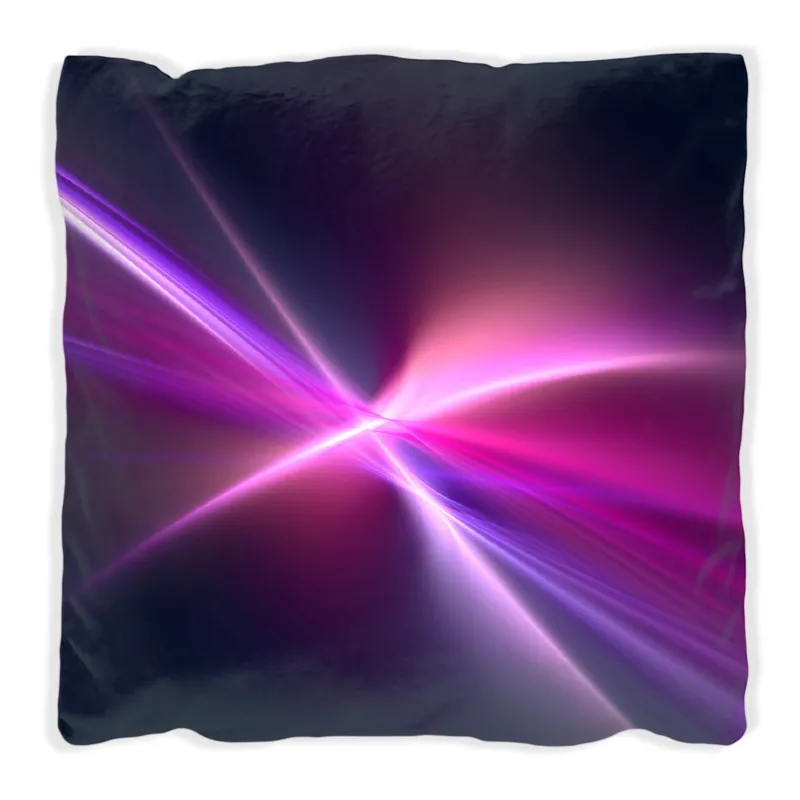 Preiswert Kissen Abstrakte Formen und Linien schwarz lila pink weiß 40 x 40 cm, Foto