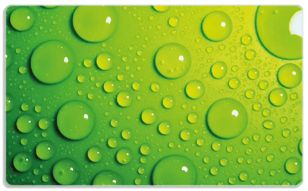 Frühstücksbrettchen Wassertropfen auf Grün 6 Sück Mega-Angebot