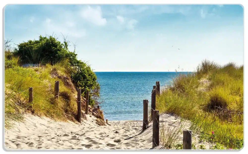 Frühstücksbrettchen Auf dem Sandweg zum Strand 1 Stück Kostenloser Rückversand