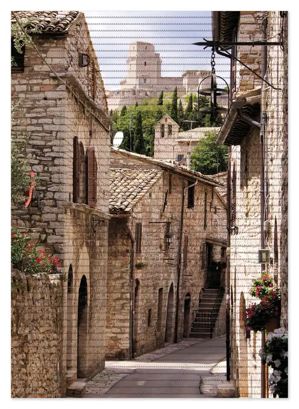 Sonderaktion Duschmatte Italienische Gasse 90 x 65 cm
