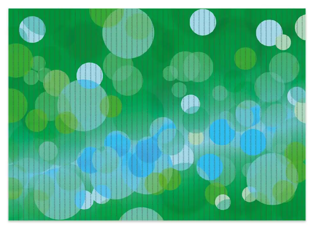 Expressversand Duschmatte Grüne und blaue Kreise - harmonisches Muster 70 x 50 cm