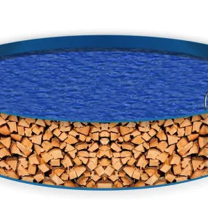 Neu Im Sortiment Poolverkleidung Holzstapel gehackt - Holzscheite für den Kamin 1,0 m x 10 m, mit vormontierten Ösen