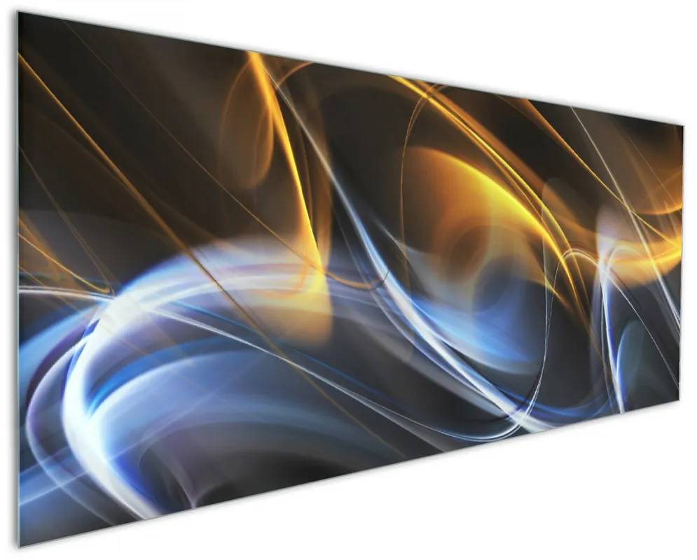 Bestpreis Küchenrückwand Abstraktes Design aus Glas, 125 x 50 cm