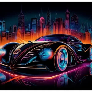 Abverkauf Glasbild Cyber-Speed-Illusion 70 x 100 cm