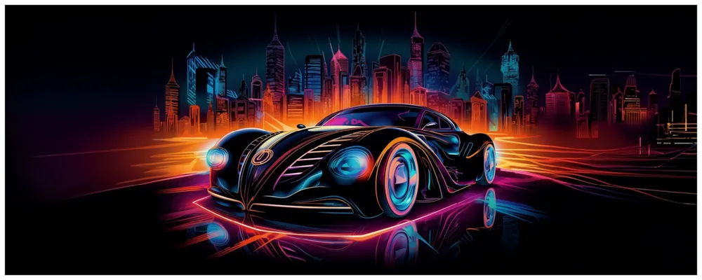 Abverkauf Glasbild Cyber-Speed-Illusion 70 x 100 cm