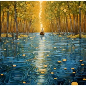Glasbild Reise durch das Lichtermeer 32 x 80 cm Gratis Versand