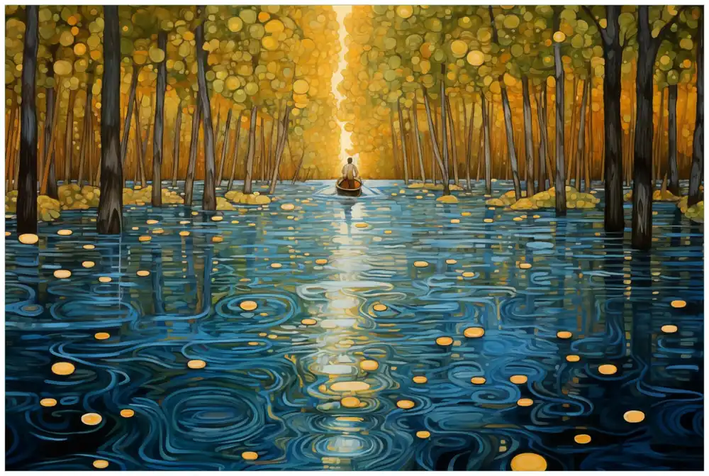 Glasbild Reise durch das Lichtermeer 70 x 100 cm Bestseller