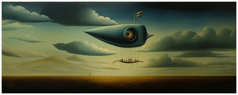 Glasbild Himmelsfahrer 70 x 100 cm Neuheit