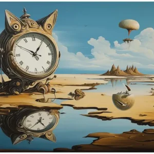 Glasbild Spiegelungen der Zeit 50 x 125 cm Kostenloser Versand