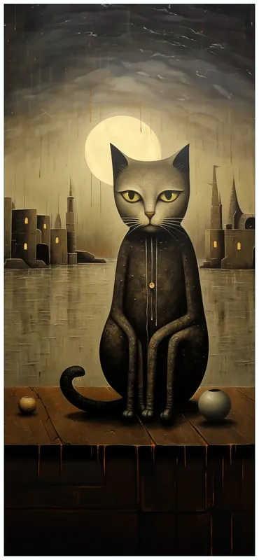 Neue Kollektion Türtapete Nachtwächter der Stille 93 x 205 cm