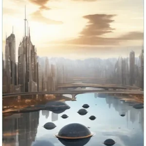 Türtapete Morgendämmerung der Zukunft 93 x 205 cm Begrenztes Angebot