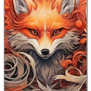 Heißes Angebot Selbstklebende Türtapete Flammenfuchs selbstklebende Folie, 100 x 220 cm