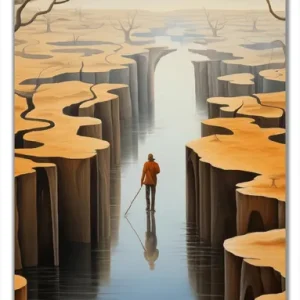 Expressversand Selbstklebende Türtapete Pfad in einer surrealen Welt selbstklebende Folie mit Schutzlaminat, 100 x 220 cm