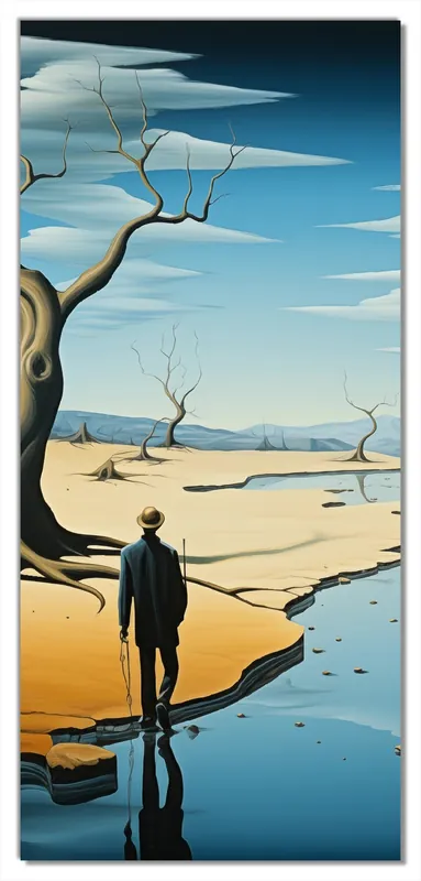 Sonderangebot Selbstklebende Türtapete Fluss der Zeit selbstklebende Folie, 93 x 205 cm