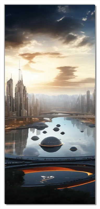 Selbstklebende Türtapete Morgendämmerung der Zukunft selbstklebende Folie, 100 x 220 cm Knallerangebot