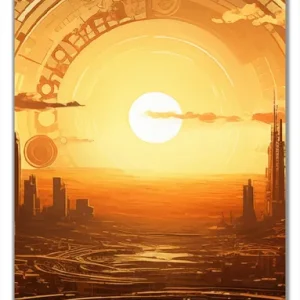 Jetzt Kaufen Selbstklebende Türtapete Sonnenportal in die Zukunft selbstklebende Folie mit Schutzlaminat, 93 x 205 cm