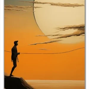 Must-Have Selbstklebende Türtapete Einsam im Sonneruntergang selbstklebende Folie, 100 x 220 cm