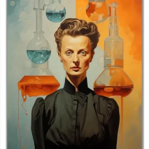 Sonderangebot Selbstklebende Türtapete Visionäre Chemikerin selbstklebende Folie, 100 x 220 cm