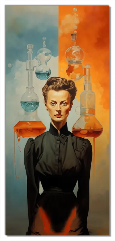 Sonderangebot Selbstklebende Türtapete Visionäre Chemikerin selbstklebende Folie, 100 x 220 cm