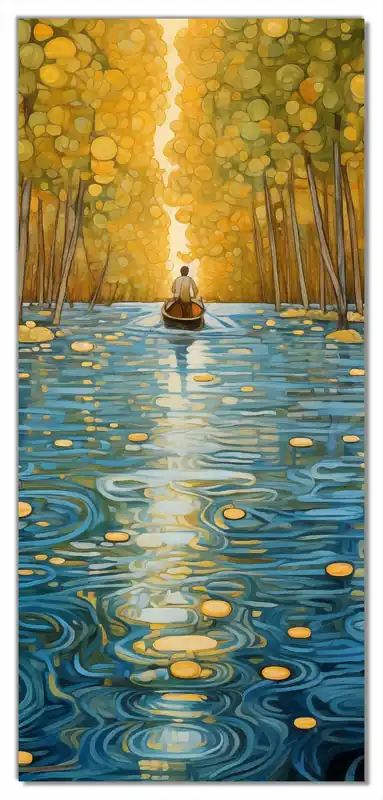 Günstig Selbstklebende Türtapete Reise durch das Lichtermeer selbstklebende Folie, 93 x 205 cm