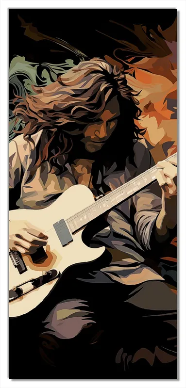 Selbstklebende Türtapete Gitarrensolo selbstklebende Folie mit Schutzlaminat, 93 x 205 cm Rabatt