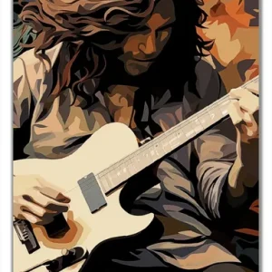 Meistverkauft Selbstklebende Türtapete Gitarrensolo selbstklebende Folie, 100 x 220 cm