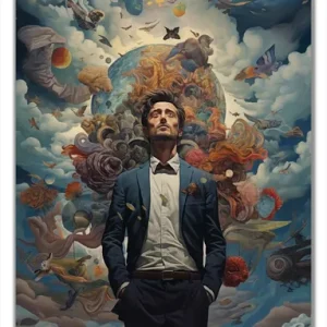 Highlight Selbstklebende Türtapete Gedankenuniversum selbstklebende Folie mit Schutzlaminat, 93 x 205 cm