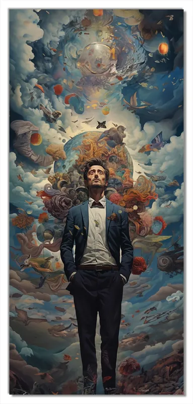 Highlight Selbstklebende Türtapete Gedankenuniversum selbstklebende Folie mit Schutzlaminat, 93 x 205 cm