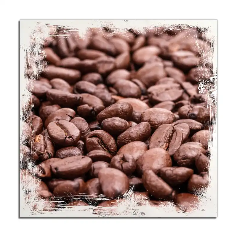 Versand Am Gleichen Tag Holzbild Frisch geröstete Kaffeebohnen 50 x 50 cm