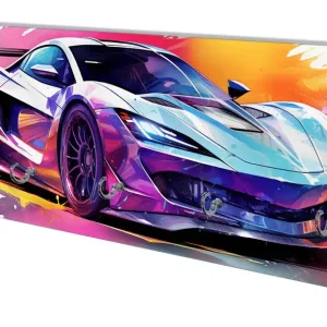 Wochenendangebot Wandgarderobe aus Glas Auto in Aquarellfarben