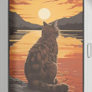 Lichtschutzbild Katzenstille im Sonnenuntergang Markenware