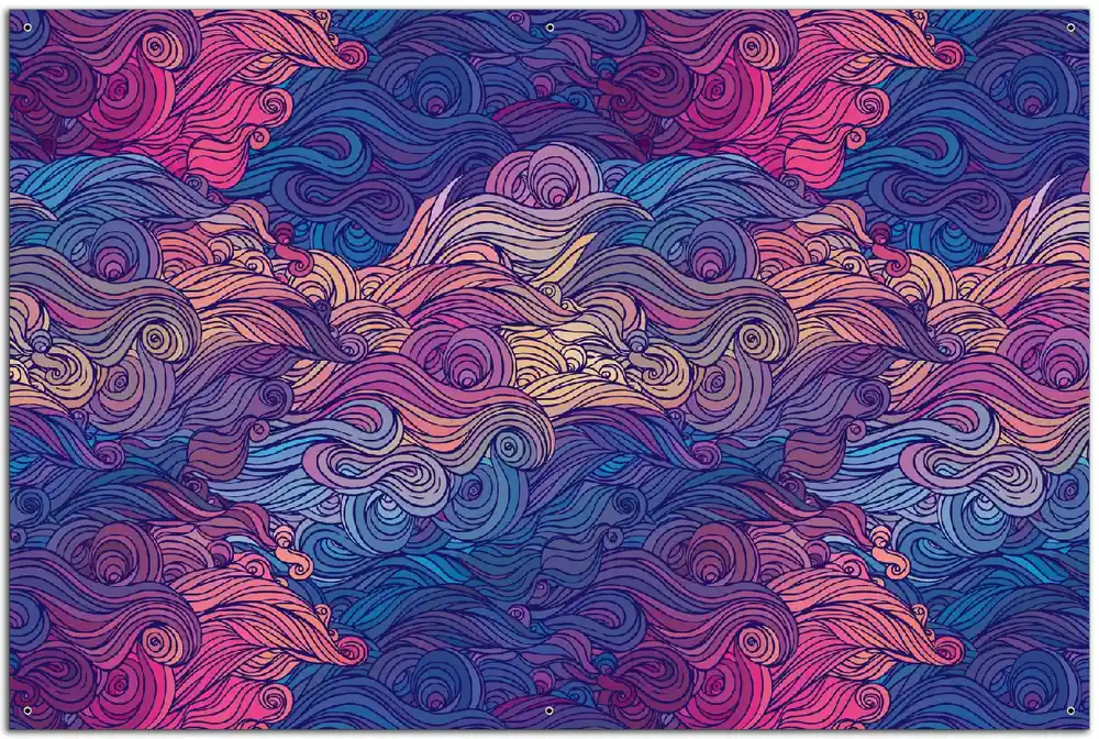 Neuheit Gartenposter Fantasievoller Wirbel ca. 60 x 90 cm