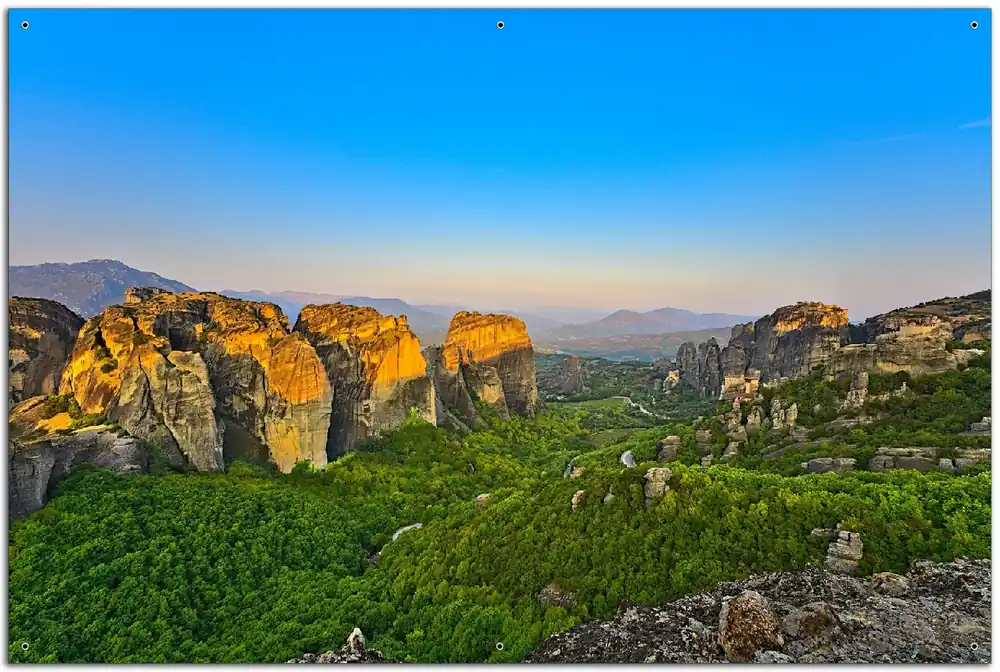 Beliebt Gartenposter Griechische Berglandschaft 120 x 180 cm