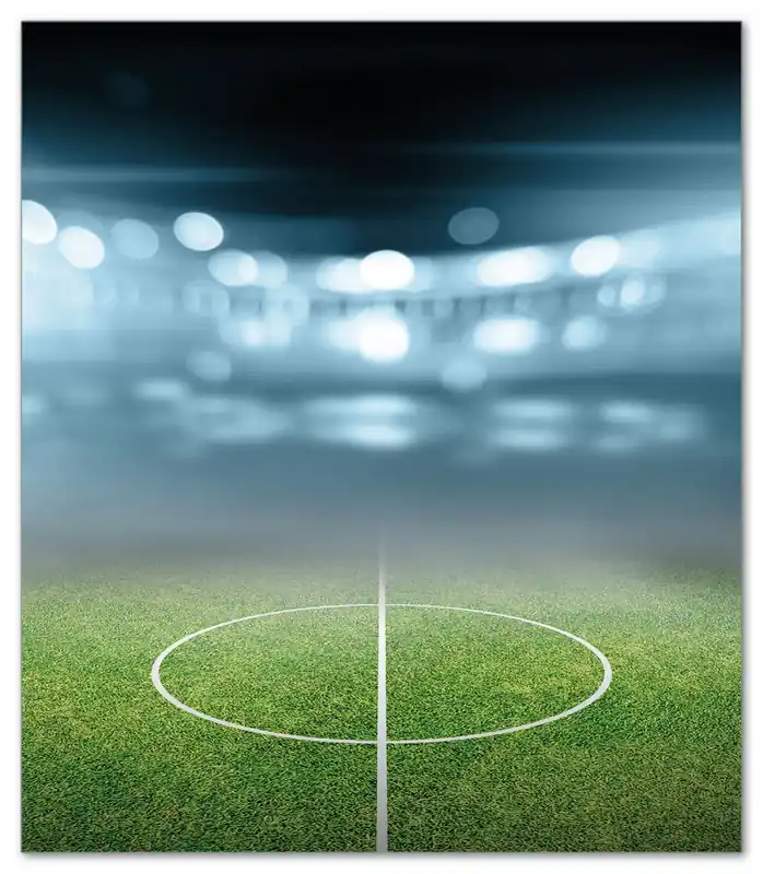 Herdabdeckplatte Fußball Stadion Mittellinie II Breite 52 cm x Höhe 60 cm. 1-teilig, 8 mm hohe Noppen Versand Am Gleichen Tag