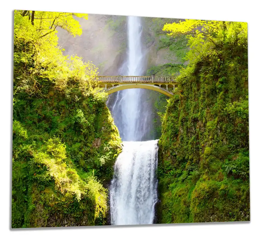 Expressversand Herdabdeckplatte Brücke über dem Wasserfall Breite 90 cm x Höhe 52 cm. 3-teilig, 8 mm hohe Noppen