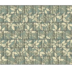Must-Have Zaunsichtschutz Blätter und Blüten auf Grün Breite 200 cm x Höhe 200 cm