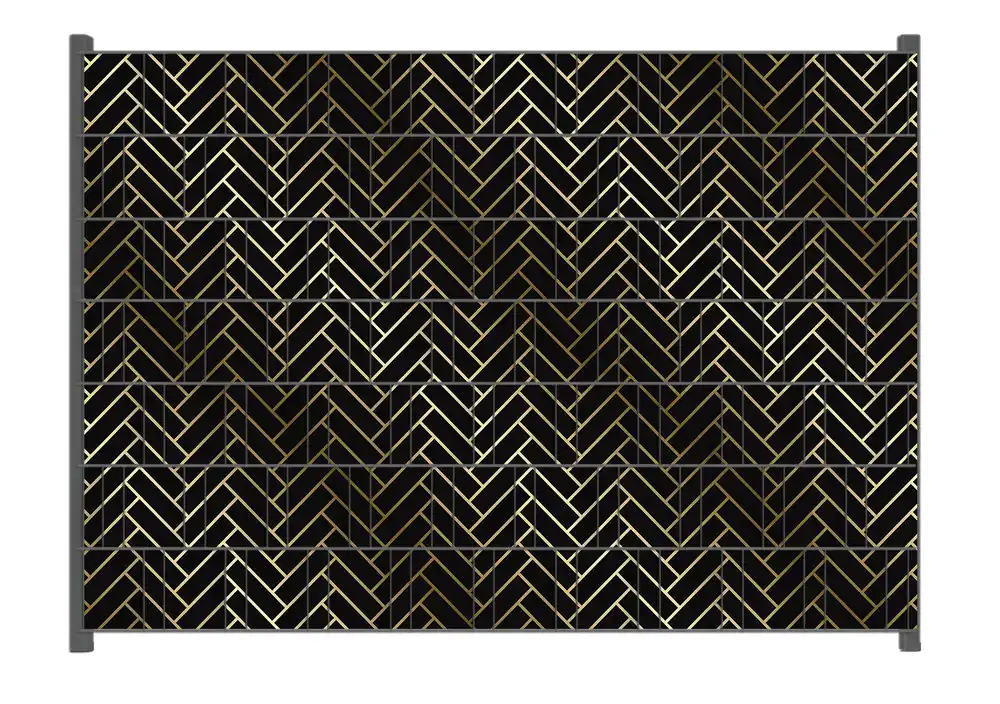 Angebot Zaunsichtschutz Elegantes Fischgrätmuster Breite 250 cm x Höhe 180 cm