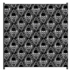 Günstig Zaunsichtschutz Totenkopf-Muster Breite 250 cm x Höhe 180 cm