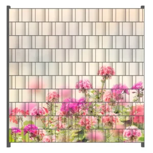 Kracherpreis Zaunsichtschutz Zarte Blüten in Rosa Breite 200 cm x Höhe 140 cm