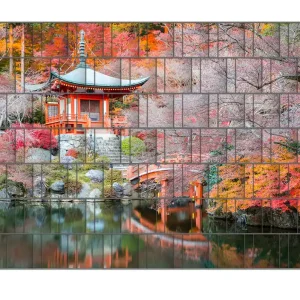 Heißes Angebot Zaunsichtschutz Japanischer Herbstzauber Breite 250 cm x Höhe 140 cm