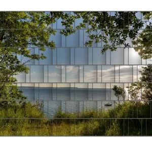 Neue Ware Zaunsichtschutz Blick aufs Wasser Breite 200 cm x Höhe 140 cm