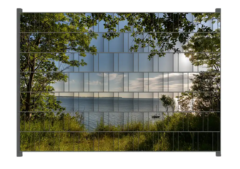 Neue Ware Zaunsichtschutz Blick aufs Wasser Breite 200 cm x Höhe 140 cm