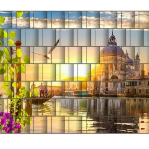 Ausverkauf Zaunsichtschutz Italienischer Sommerabend Breite 250 cm x Höhe 140 cm